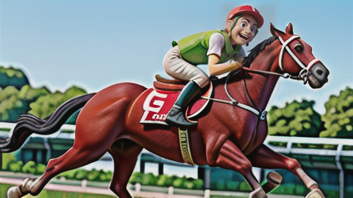 阪神競馬場の緑が舞台